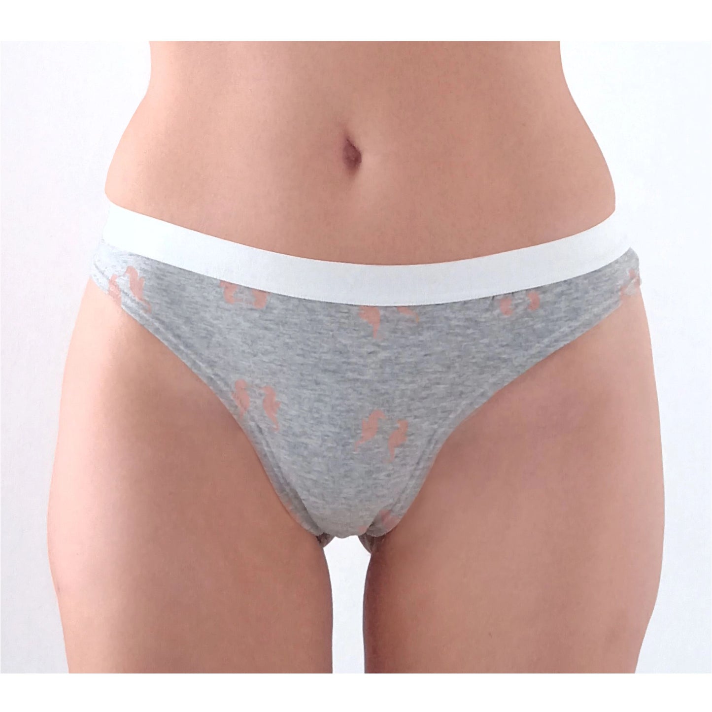 Panty Algodón Corte Brasilero Gris Amore