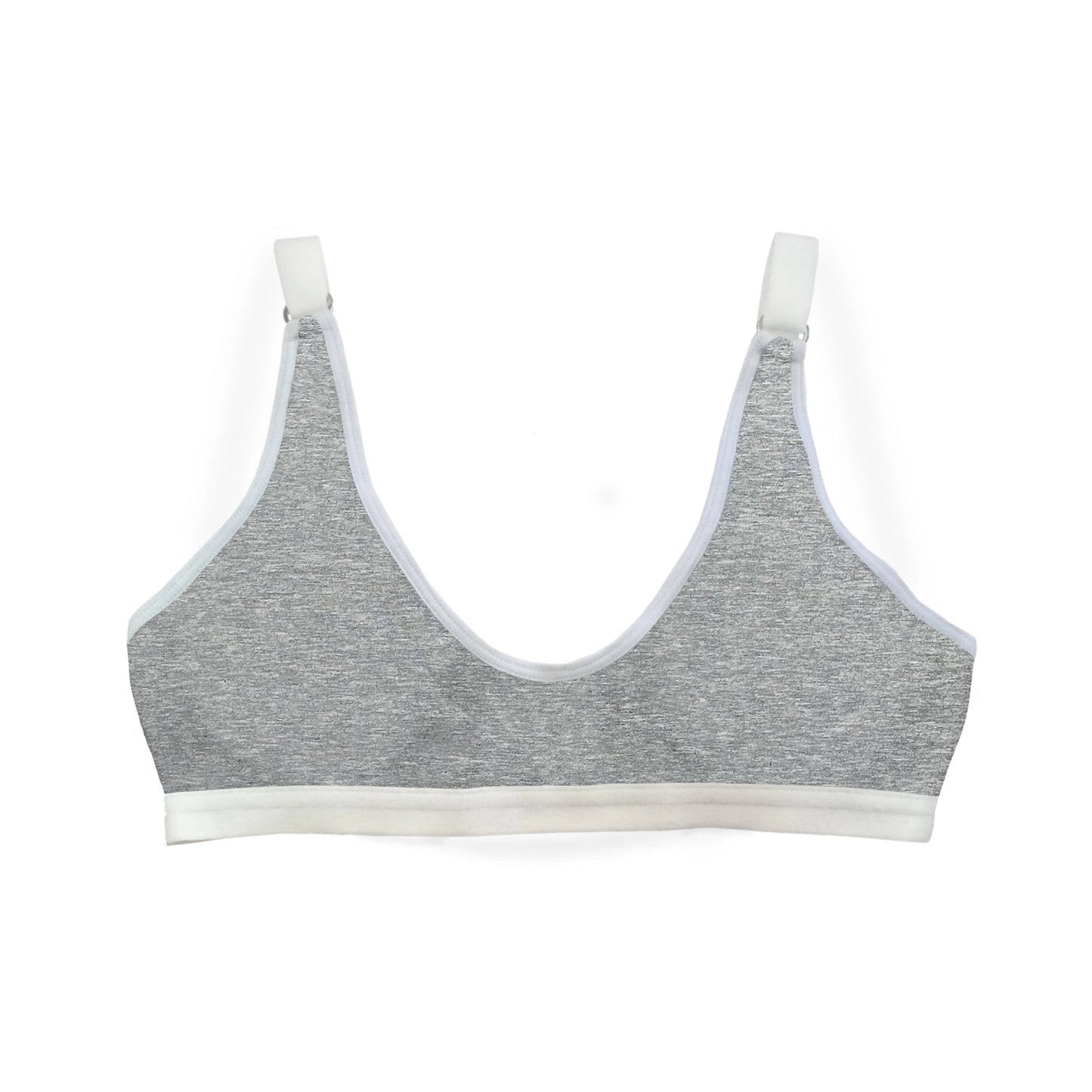 : Top en algodón sin varillas, con espuma removible y cargaderas anchas.